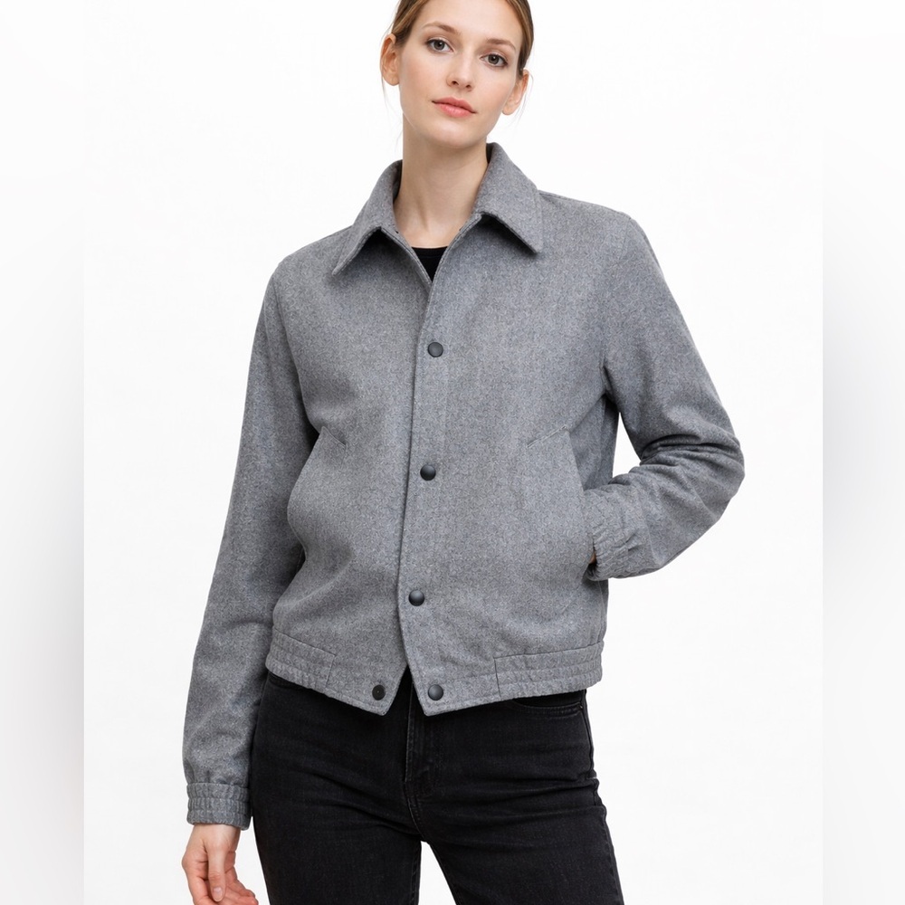 Ami Paris Point-Collar Wool Flannel Jacket (can be unisex)